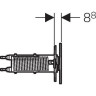 Клавиша смыва GEBERIT SIGMA 70 115.635.SI.1 белый